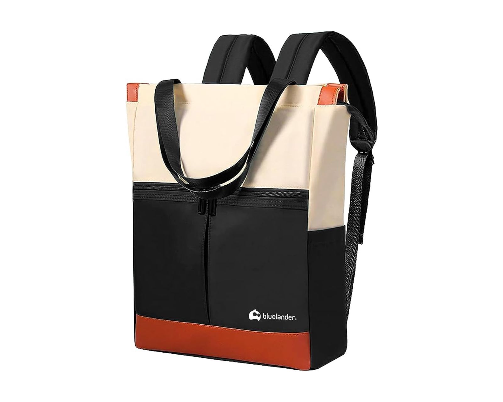 Bolsa Casual Bluelander Tote De Nylon Color Negro  Mochila Para Laptop Y Tablet