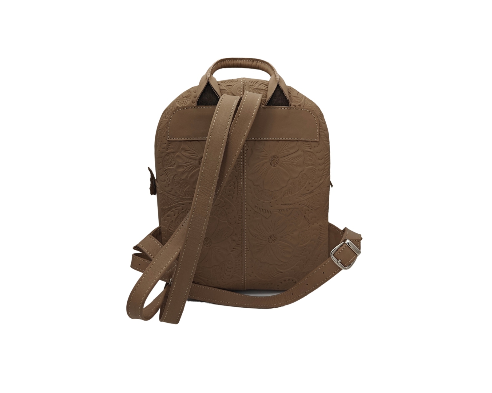 Foto 4 pulgar | Mochila En Piel Vacuno Cincelada Fana Karolina Avellana