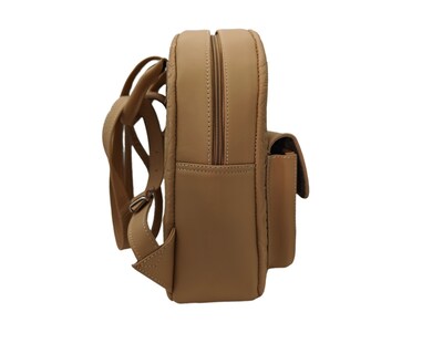 Foto 3 | Mochila En Piel Vacuno Cincelada Fana Karolina Camel