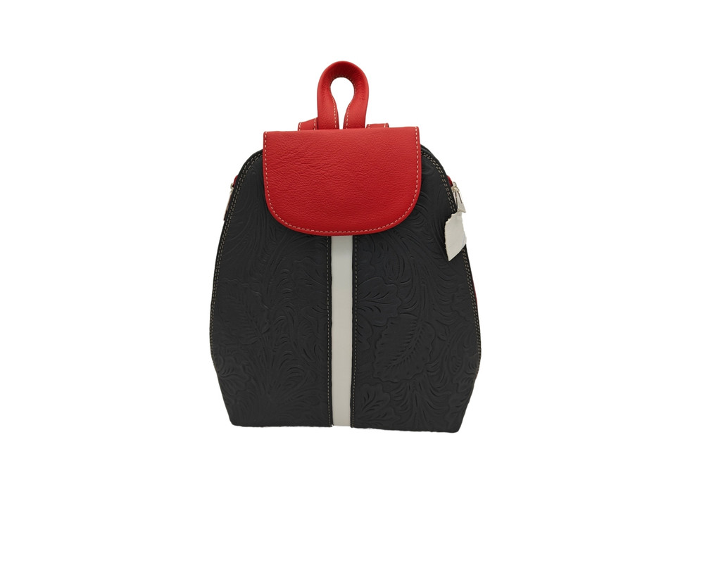 Foto 1 | Mochila En Piel Vacuno Cincelada Fana Valentina Multicolor