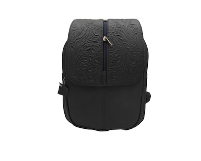 Foto 1 | Mochila En Piel Vacuno Cincelada Fana Letizia Negro
