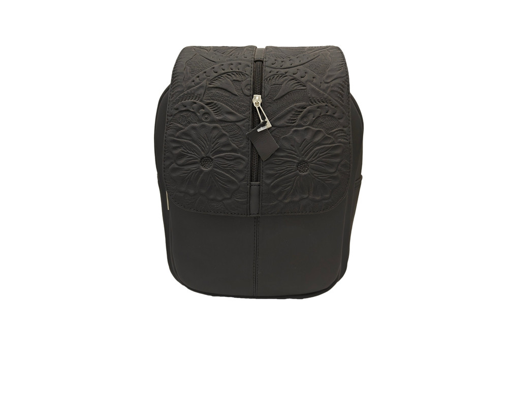 Foto 1 | Mochila En Piel Vacuno Cincelada Fana Letizia Café