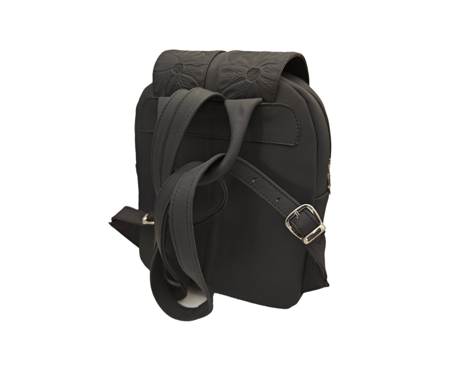 Foto 3 pulgar | Mochila En Piel Vacuno Cincelada Fana Letizia Café