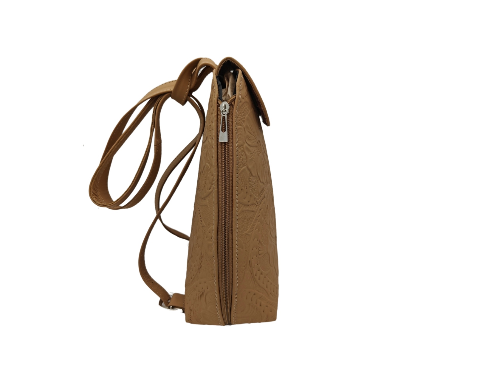 Foto 4 pulgar | Mochila En Piel Vacuno Cincelada Fana Valentina Camel