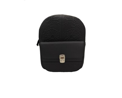 Foto 1 | Mochila En Piel Vacuno Cincelada Fana Karolina Café