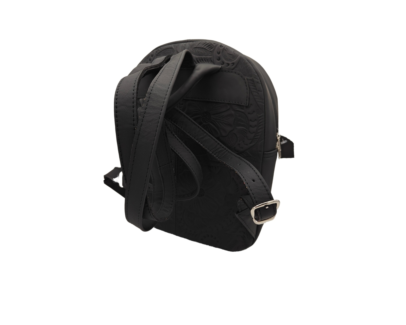 Foto 4 pulgar | Mochila En Piel Vacuno Cincelada Fana Karolina Café