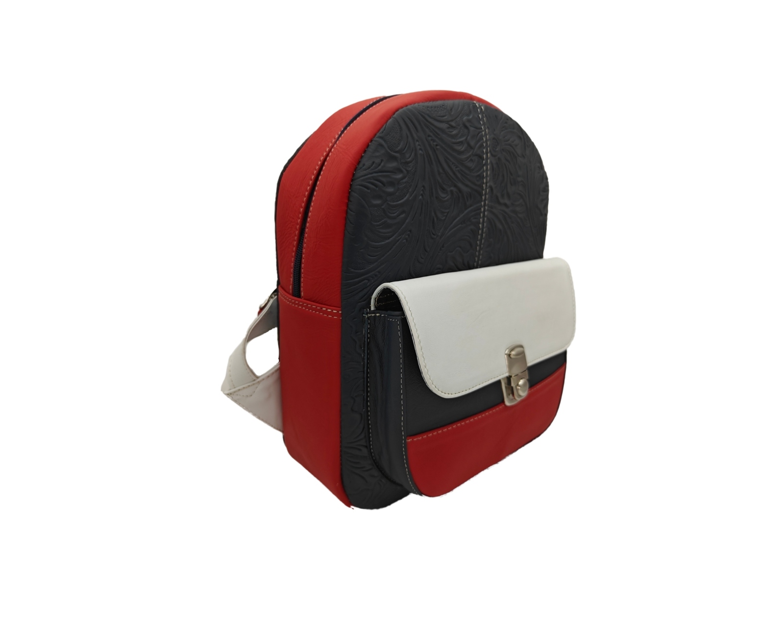 Foto 3 pulgar | Mochila En Piel Vacuno Cincelada Fana Karolina Multicolor