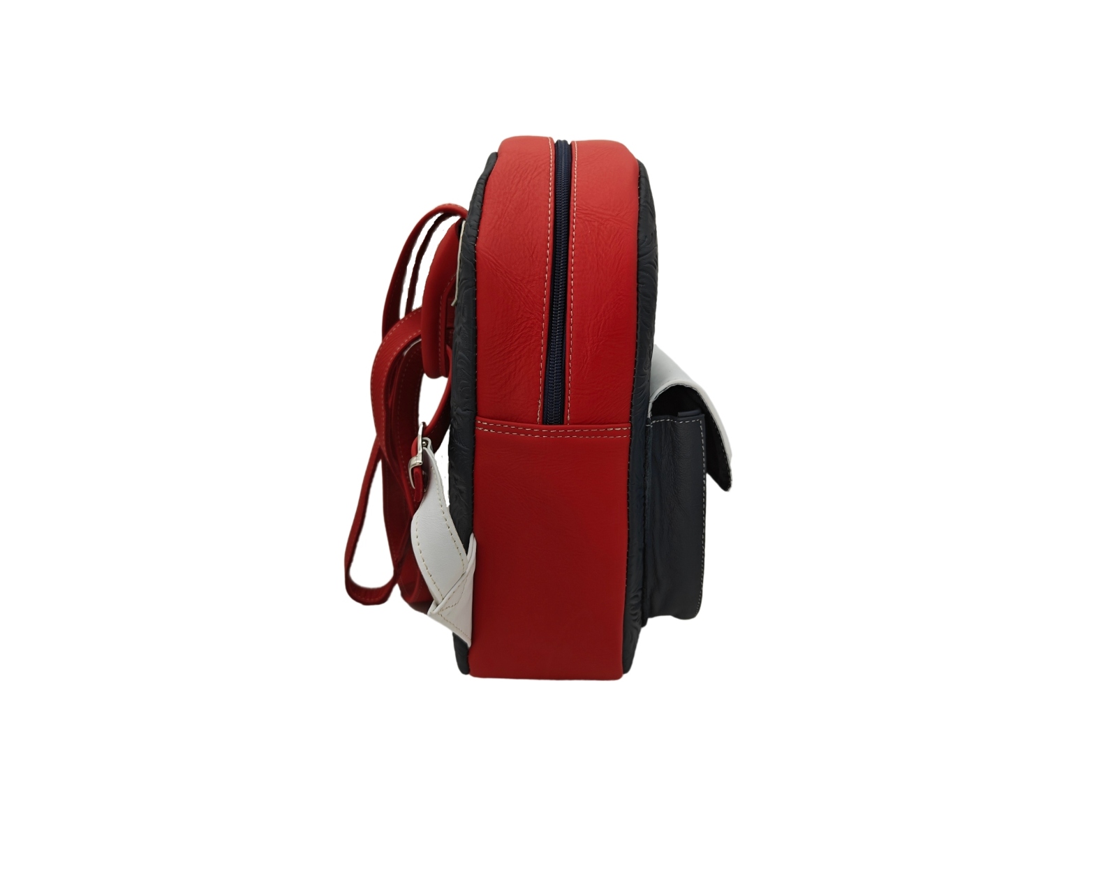 Foto 5 pulgar | Mochila En Piel Vacuno Cincelada Fana Karolina Multicolor