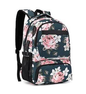 Foto 2 | Mochila Impermeable Portátil Antirrobo Estampado Floreado