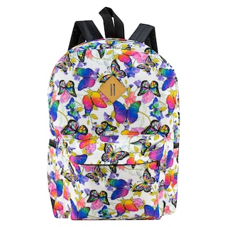 Foto 1 | Mochila Para Dama Multicolor Mariposas Textil/sintetico Amaranta Nueva Imagen