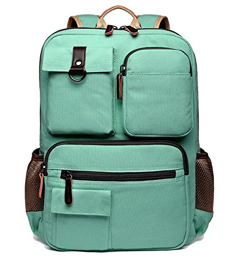 Venta Internacional- Mochila Escolar Vintage para Laptop coor Verde Menta