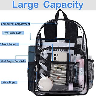 Foto 4 | Venta Internacional-Mochila Escolar Bajnokou color Transparente para Mujer