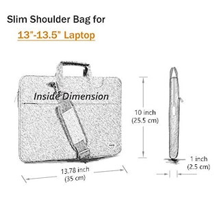 Foto 3 | Bolsa para Laptop Hseok Negro para Macbook de 13"