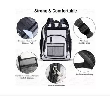 Foto 3 | Kit de Mochila Wünd Transparente 3 Piezas