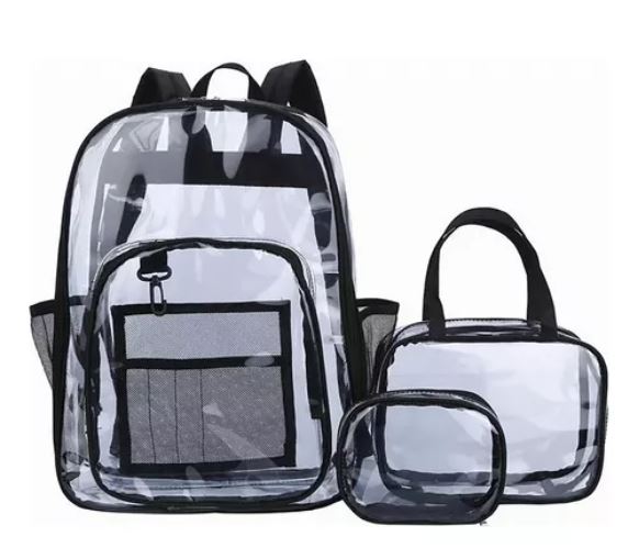 Kit de Mochila Wünd BP102-Black Transparente 3 Piezas