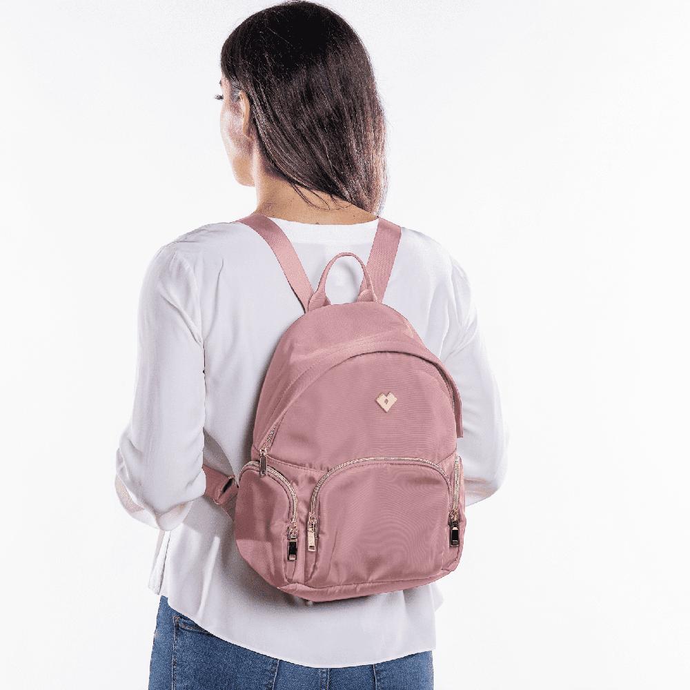 Foto 7 pulgar | Mochila Casual LuckyLy Carly Rosa para Mujer