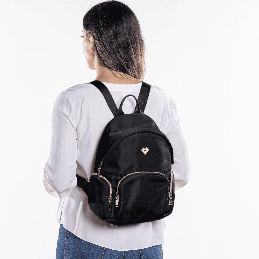 Foto 7 pulgar | Mochila Casual LuckyLy Carly Negra para Mujer