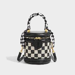 Foto 3 pulgar | Venta Internacional- Bolso de Hombro de Lona Tipo Cubo para Mujer
