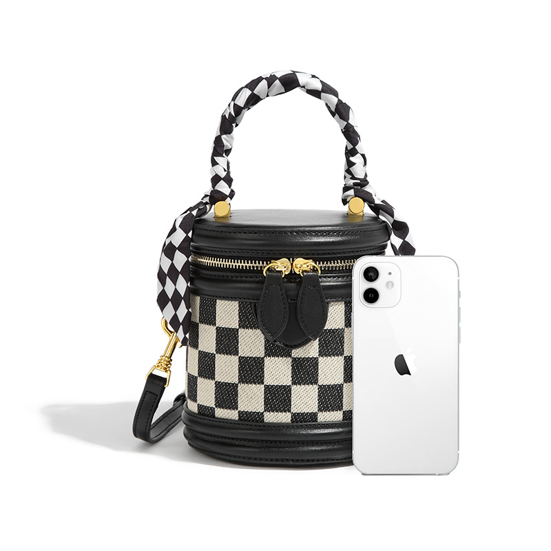 Foto 3 | Venta Internacional- Bolso de Hombro de Lona Tipo Cubo para Mujer