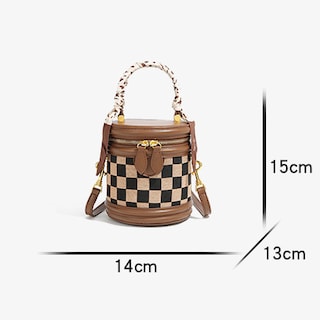 Foto 4 | Venta Internacional- Bolso de Hombro de Lona Tipo Cubo para Mujer