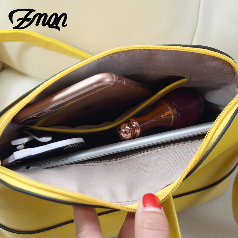 Foto 6 pulgar | Venta Internacional-bolso Bandolera Zmqn De Cuero Amarillo De Moda Para Mujer