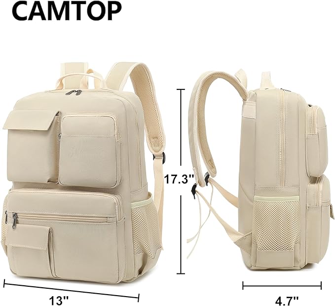 Foto 2 | Mochila Escolar Camtop Beige para Laptop