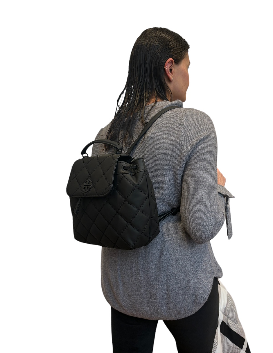 Foto 6 pulgar | Mochila Mini Tory Burch Negro Mate