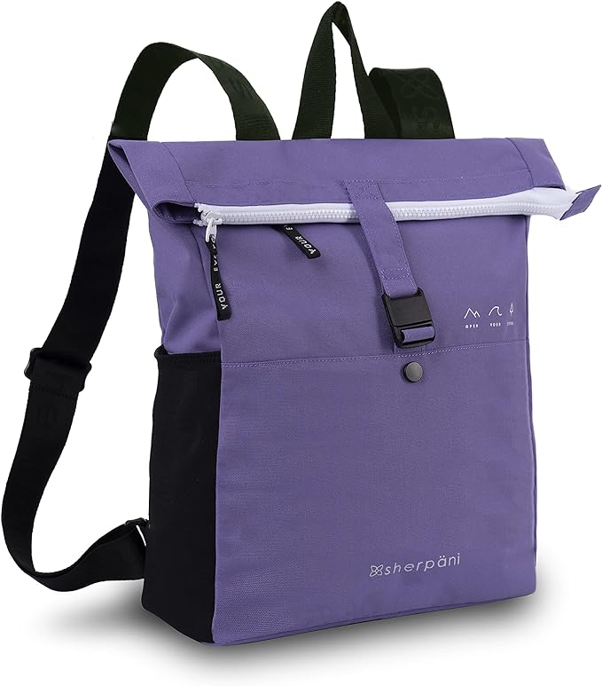 Mochila Sherpani Miyako de Nailon con Monedero Púrpura para Mujer