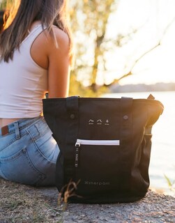Foto 2 | Mochila Sherpani Negra de Nailon con Monedero para Mujer se Adapta a Portátiles de 15 Pulgadas