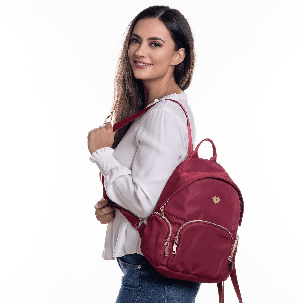 Foto 6 pulgar | Mochila Backpack Moderna Y Casual Luckyly, Modelo Carly Vino