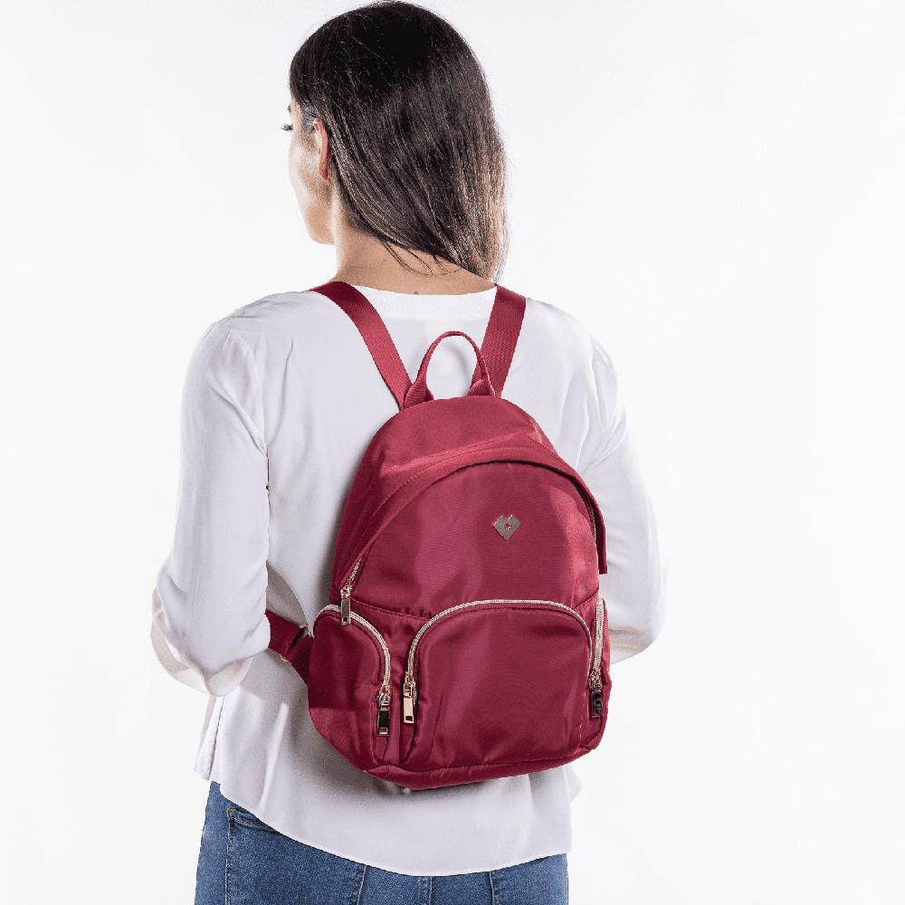 Foto 7 pulgar | Mochila Backpack Moderna Y Casual Luckyly, Modelo Carly Vino