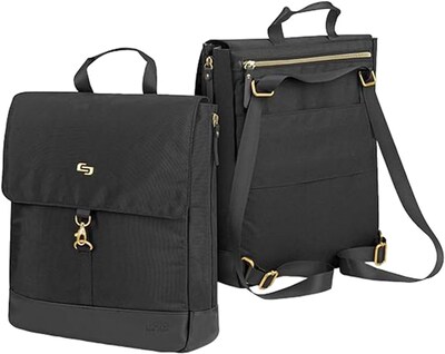 Foto 2 | Mochila híbrida Solo Austin para Laptop de 13.3 Pulgadas Negra con Acento Dorado
