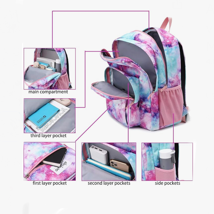 Foto 3 | Mochila Escolar Estilo Galáctico Abshoo