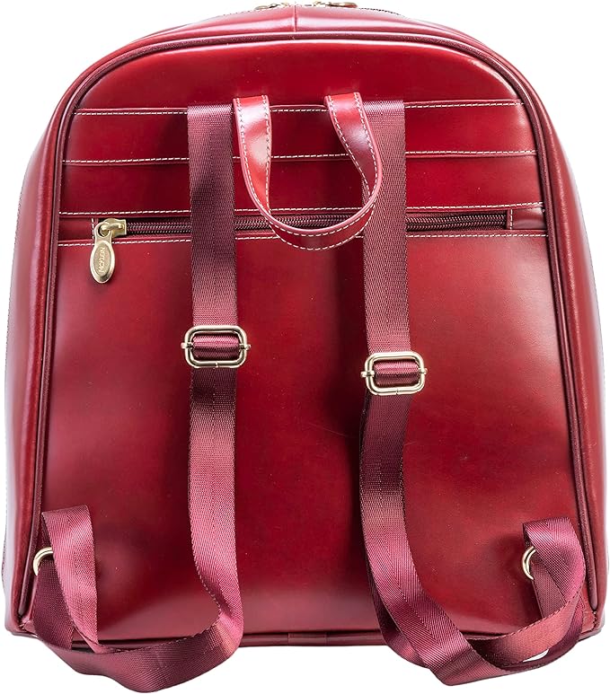 Foto 2 | Mochila de Cuero Mcklein para Laptop Roja