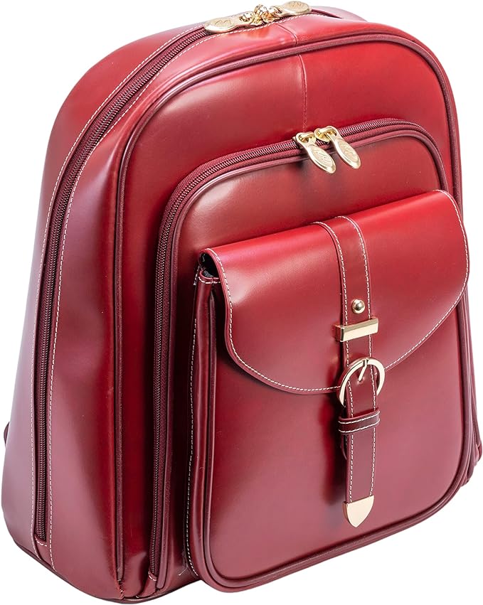 Foto 3 | Mochila de Cuero Mcklein para Laptop Roja