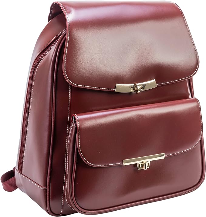 Foto 3 | Mochila de Cuero Mcklein para Laptop Roja