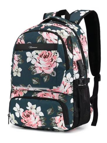 Mochila Wünd Antirrobo Impermeable Floreado
