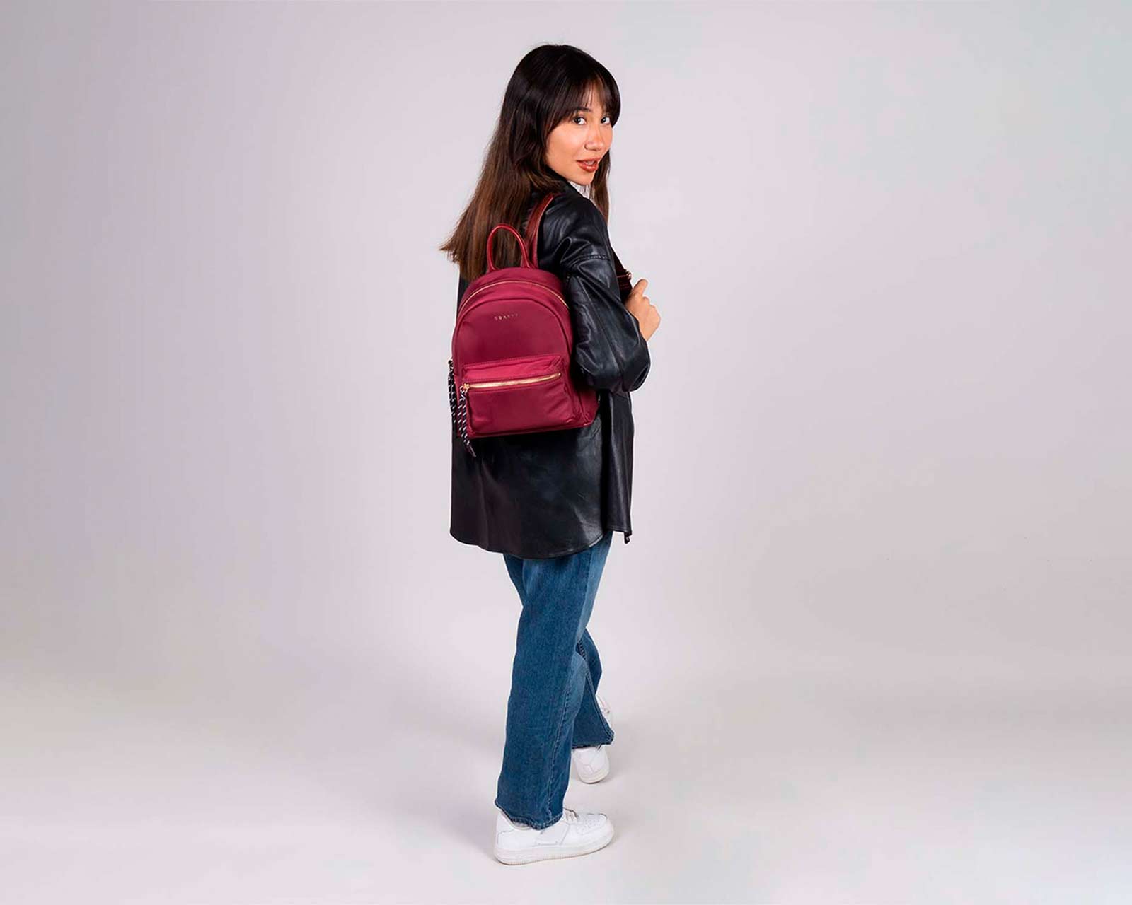 Foto 8 | Mochila De Dama Backpack Gorett Tinto Jeykey Mediano