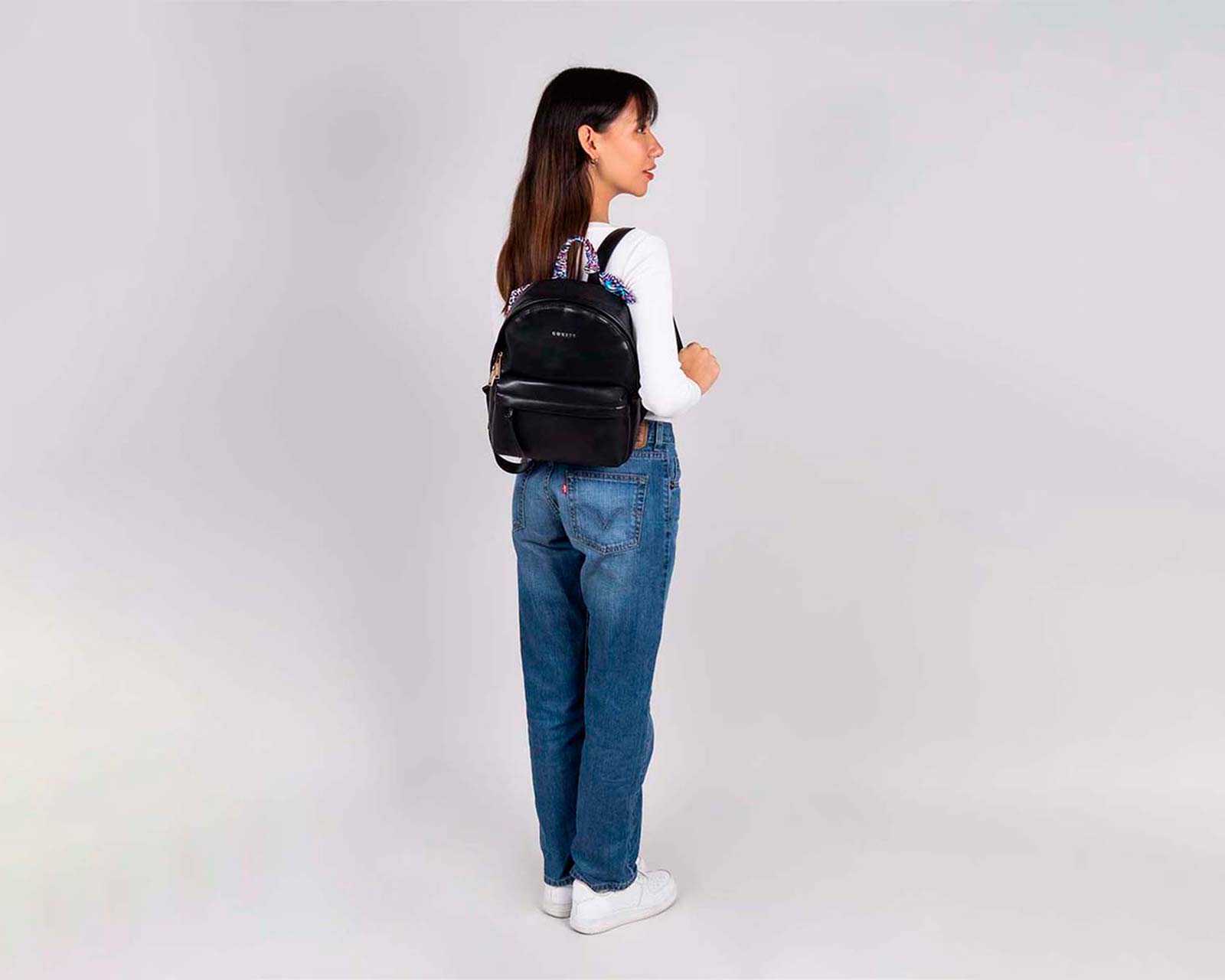 Foto 8 | Mochila Backpack Gorett Negro Triski Mediano De Dama