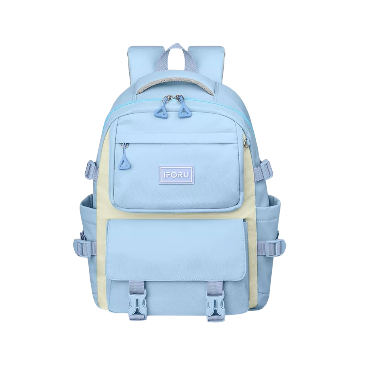 Mochila Escolar Backpack Diseño Liso 30l Azul Acero