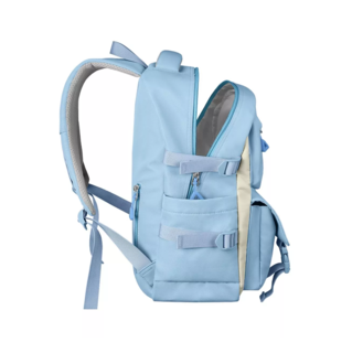Foto 3 | Mochila Escolar Backpack Diseño Liso 30l Azul Acero