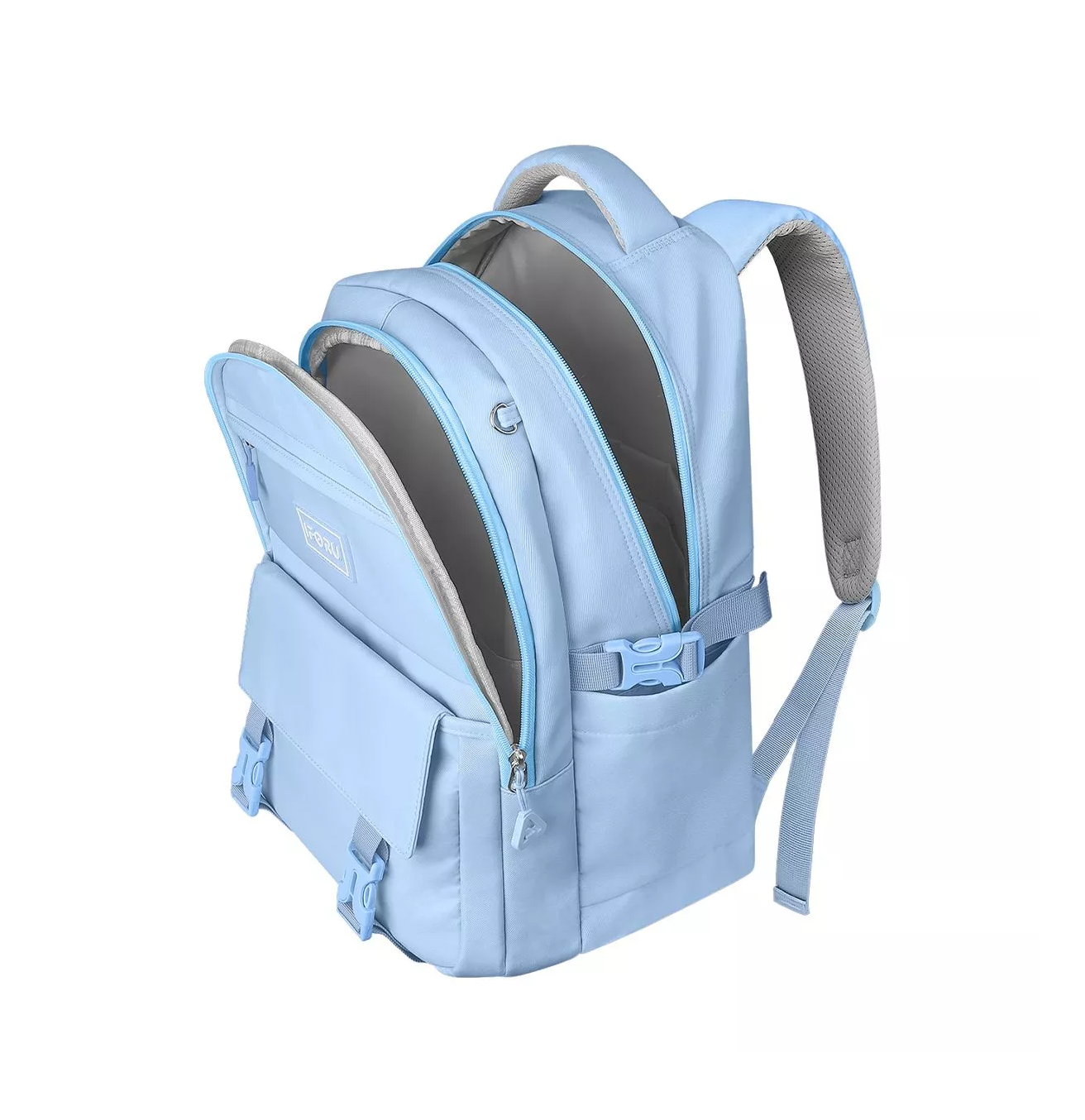 Foto 4 pulgar | Mochila Escolar Antirrobo Mochila Diseño Liso 30 l Azul Cielo
