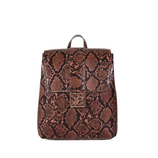 Mochila Look Animal Skin Color Café Cloe $2,999