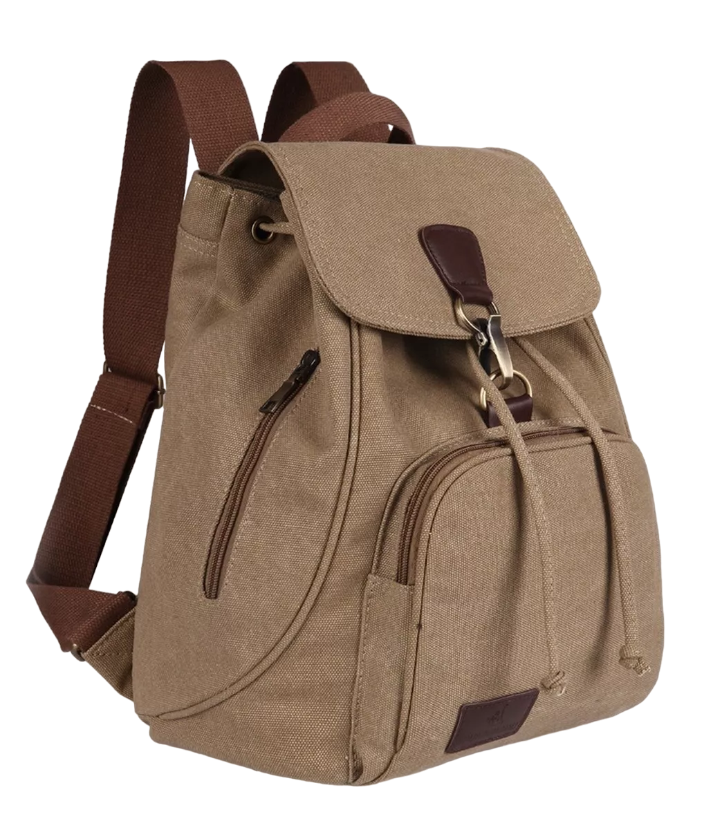 Mochila Escolar Antirrobo Para Mujer, Caqui