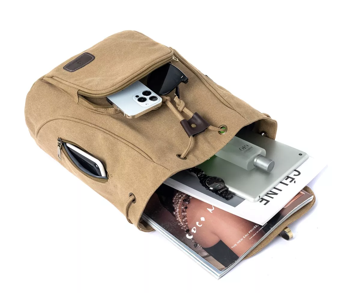 Foto 2 | Mochila Escolar Antirrobo Para Mujer, Caqui
