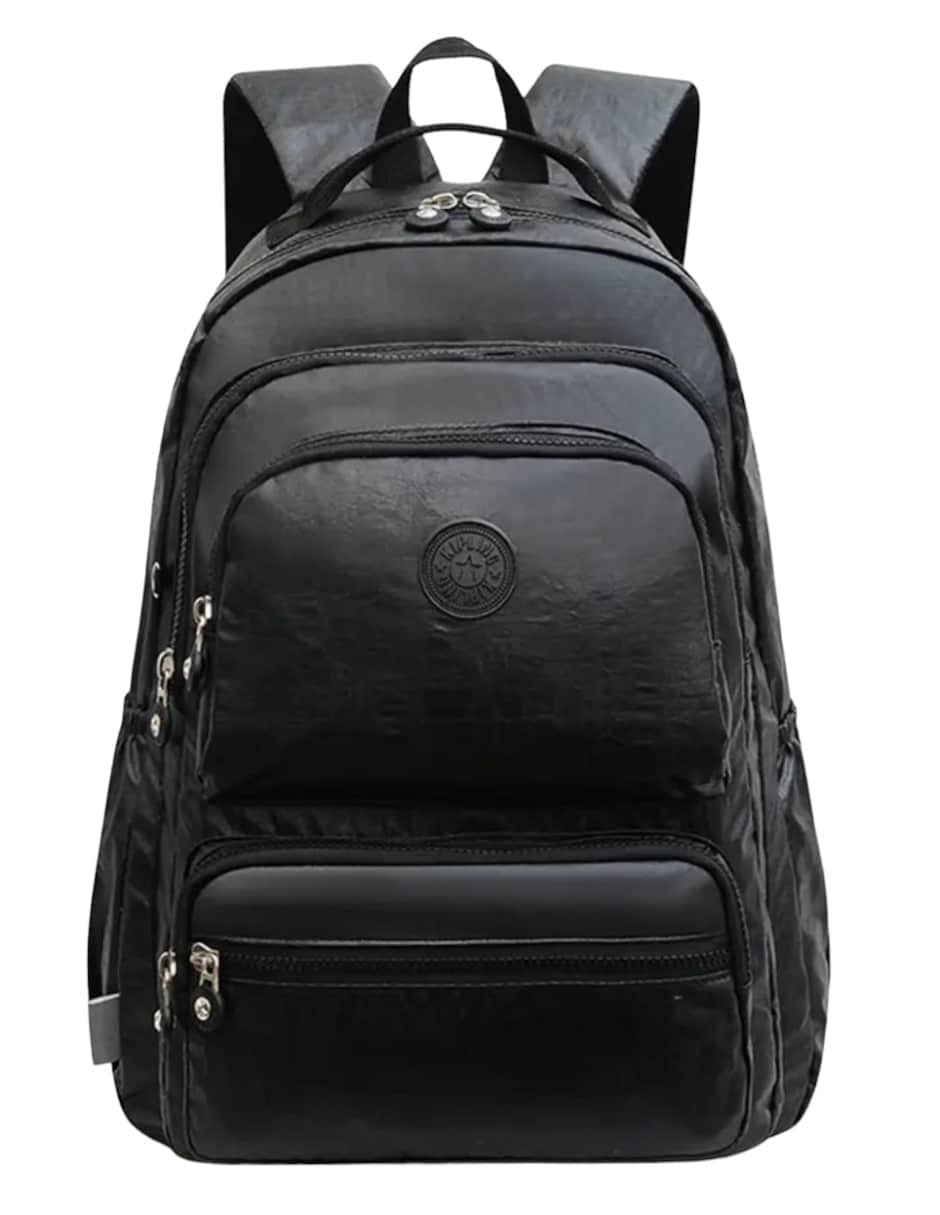 Mochila kipling cheap negra metalica