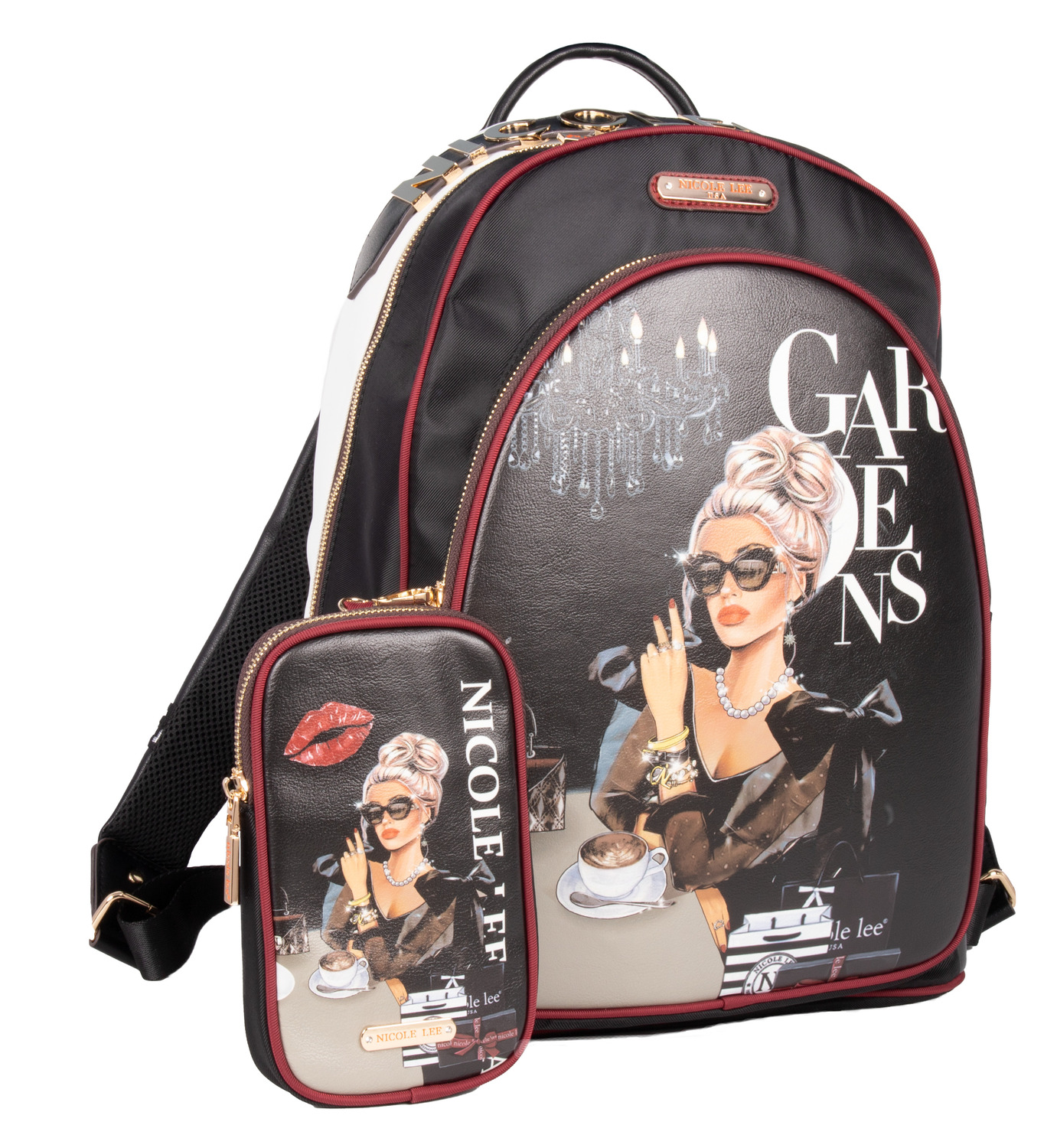 Mochila Nicole Lee con Bolsa Extra Lady In Black