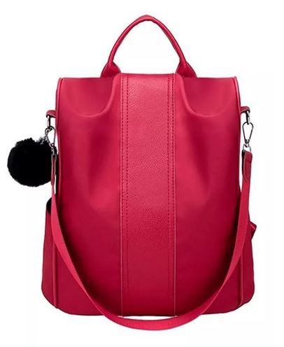 Mochila Impermeable Antirrobo Casual Roja