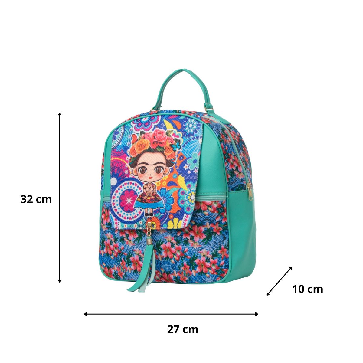 Foto 4 pulgar | Mochila Yute Para Mujer Fana Selma Color Aqua Hermosa