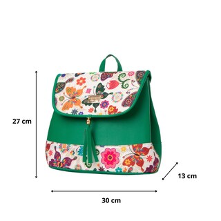 Foto 3 | Mochila Yute Para Mujer Fana Saril Color Verde Con Asas
